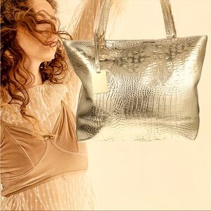 🆕 Crocodile Pattern Tote Bag, Vegan Leather, Luxury Large Capacity Handbag